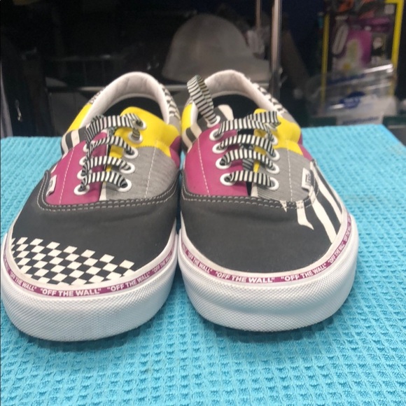Vans Authentic Pink and Yellow Sneakers Iconic Skate Style - Picture 3 of 6